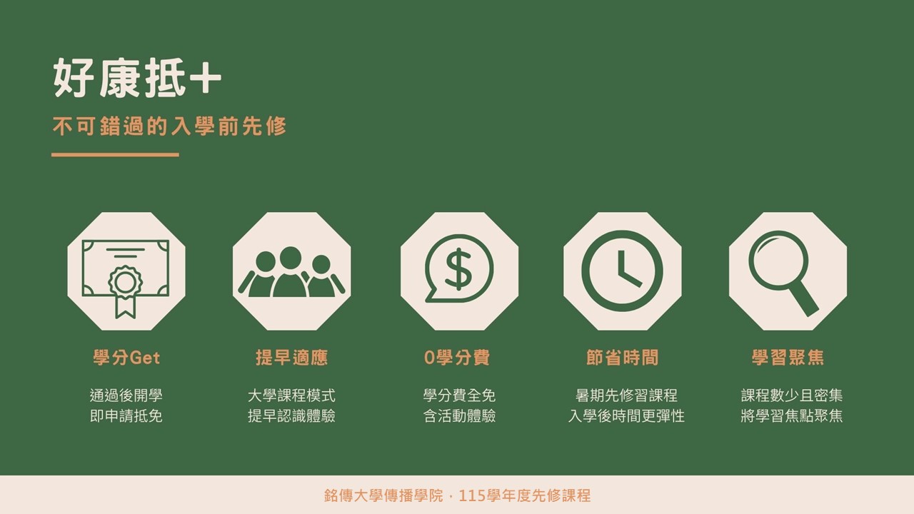 Featured image for “傳播學院115年暑期先修班招生中！”